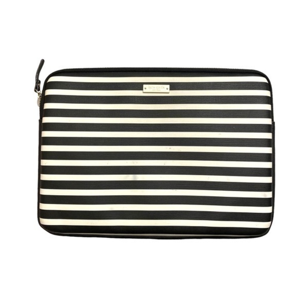 Kate suede black white striped tablet of laptop device case